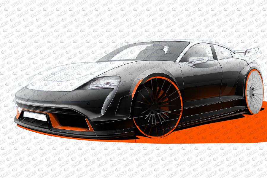 Эскиз Porsche Taycan Turbo by TechArt 2020 года  (фото 7 из 7)